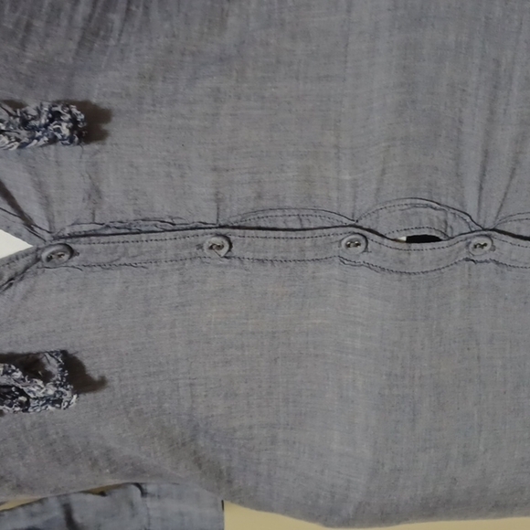 Converse ONE STAR Button Down SIZE SMALL IN A BEAUTIFUL GRAY COTTON ⚫️ ♥️ ❤️ - Picture 2 of 7